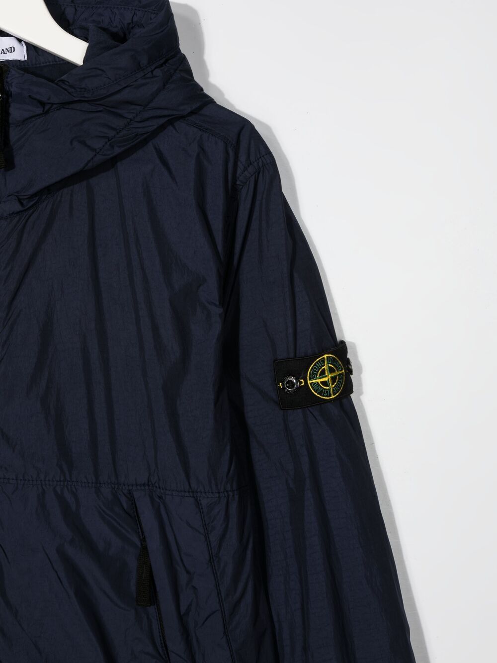 фото Stone island junior куртка с капюшоном и нашивкой-логотипом