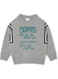 Burberry Kids coordinates-print cotton sweatshirt - Grey
