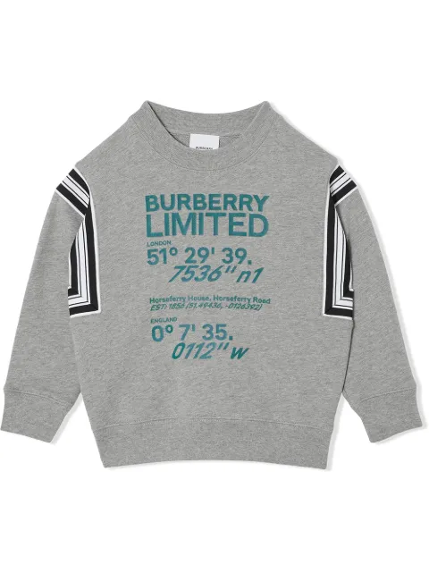 Burberry Kids coordinates-print cotton sweatshirt