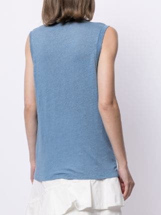 loose-fit linen tank top展示图