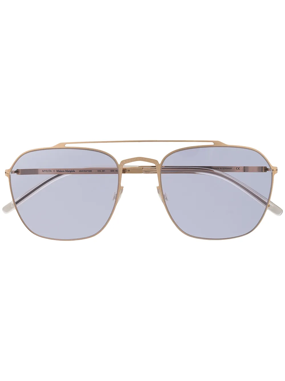фото Mykita солнцезащитные очки-авиаторы в квадратной оправе