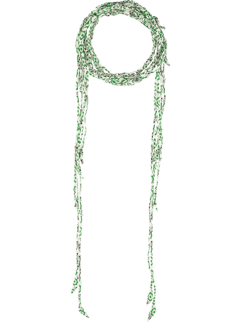 

Ermanno Scervino floral-print silk necklace - Green