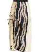 Image 1 of Antonio Marras floral-print fitted silk skirt