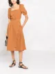 Image 2 of Pinko embroidered-trim A-line midi skirt