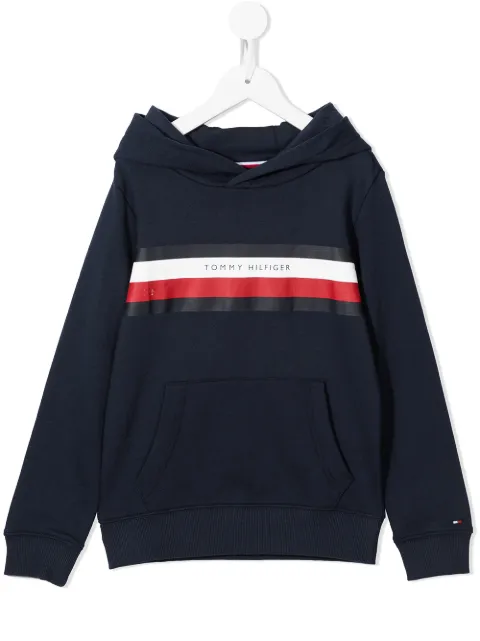 Tommy Hilfiger Junior logo-print cotton hoodie