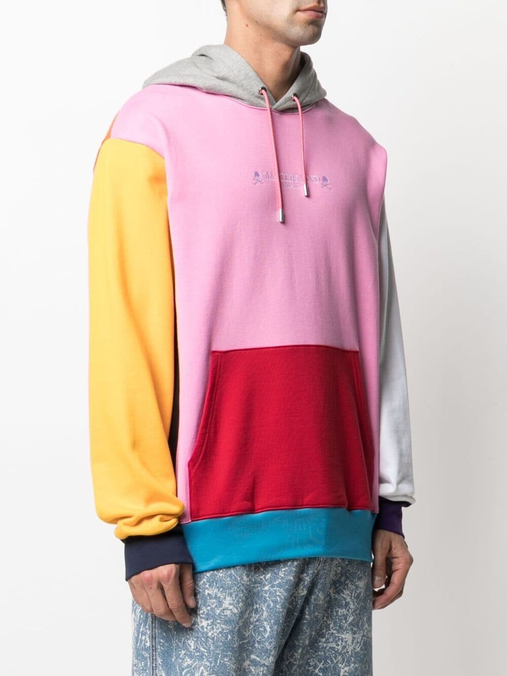 Shop Mastermind Japan Colour-block Hoodie In Pink