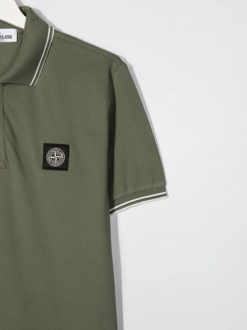фото Stone island junior рубашка поло с короткими рукавами и нашивкой-логотипом