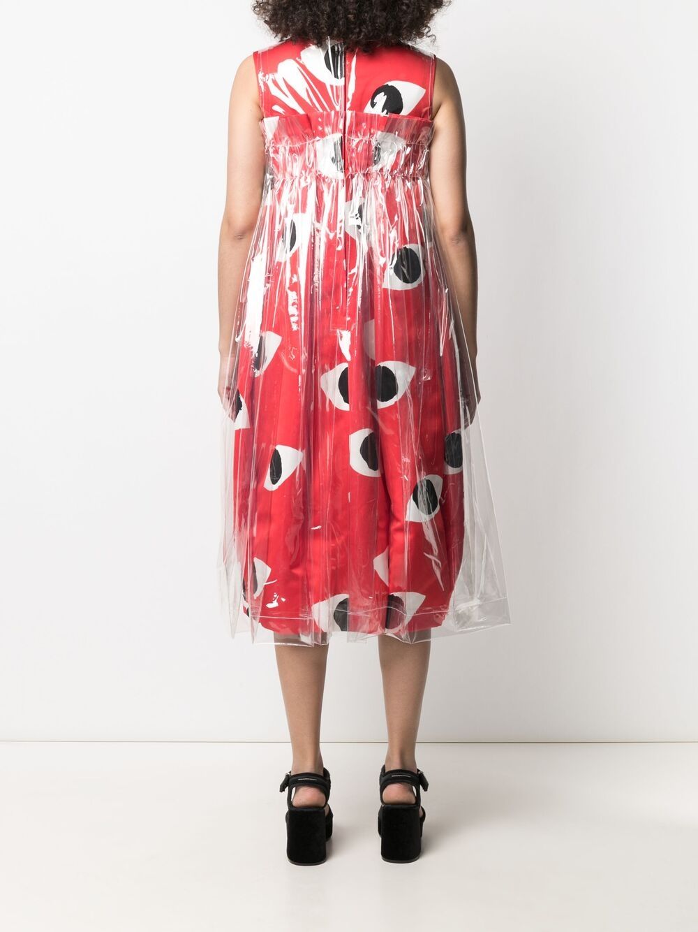 фото Comme des garçons layered eye-print dress