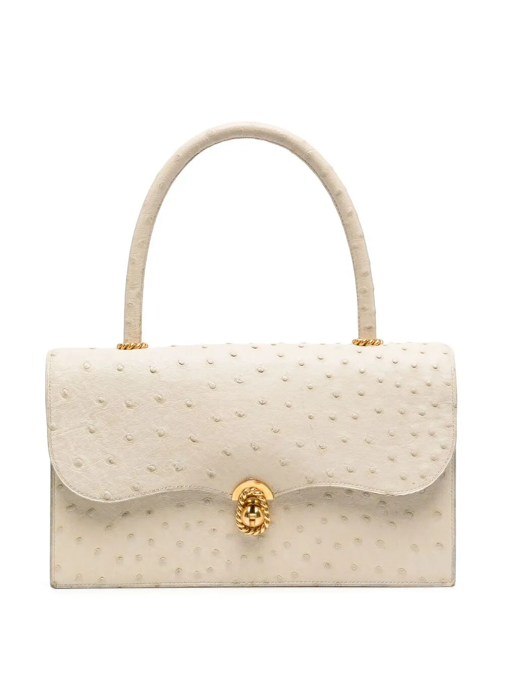 Hermès Pre-Owned 1960s wavy flap tote bag | Neutrals | Image 1