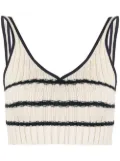 Lorena Antoniazzi ribbed-knit cropped top - Neutrals