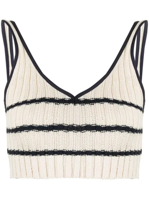 Lorena Antoniazzi ribbed-knit cropped top