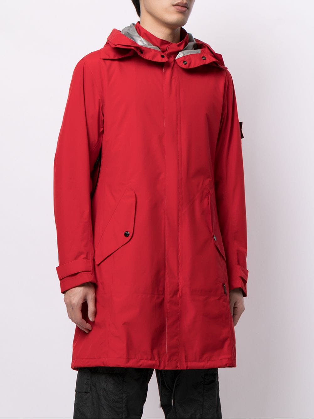 Shop Stone Island Shadow Project Paclite Gore-tex Parka Jacket In Red