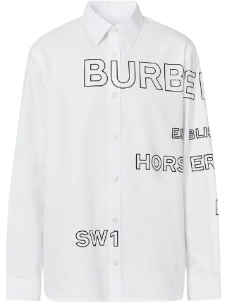 Burberry Horseferry-print Cotton Oxford Shirt - Farfetch
