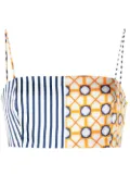 Silvia Tcherassi Fresco panelled bralette top - Multicolour