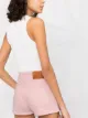 Stella McCartney Short jeans com aplicação de logo