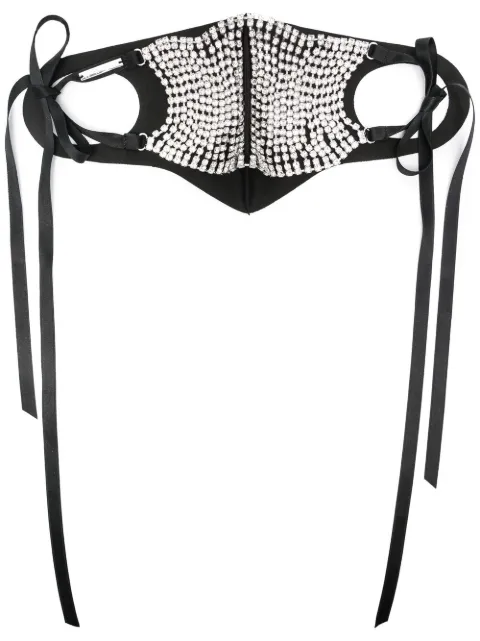 AREA crystal-embellished face mask