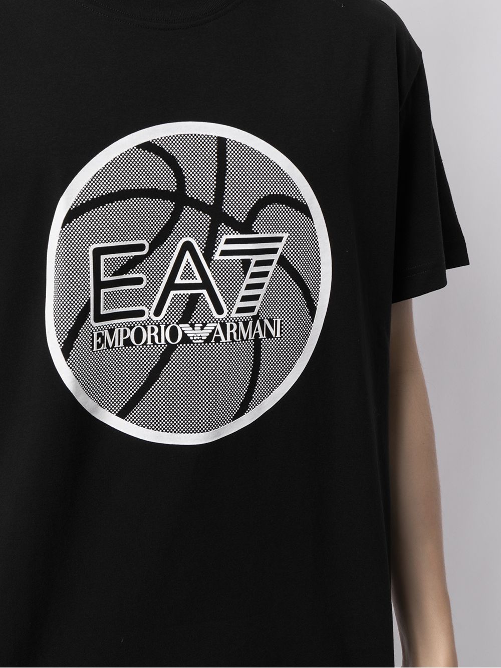 фото Ea7 emporio armani logo-print cotton t-shirt