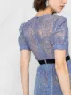 Self-Portrait semi-sheer sequin minidress