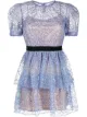 Image 1 of Self-Portrait semi-sheer sequin minidress