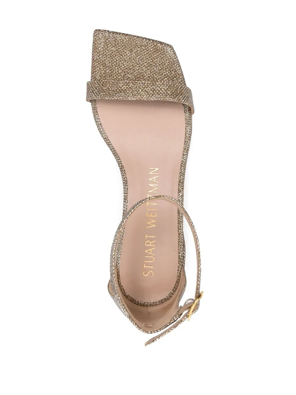 фото Stuart weitzman босоножки с блестками и квадратным носком