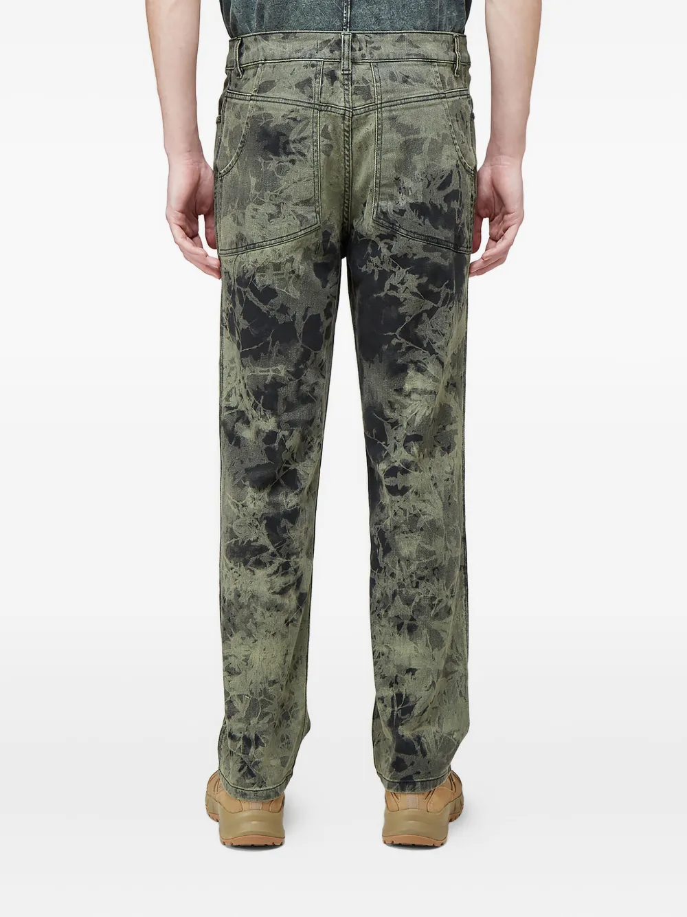 Eckhaus Latta tie-dye jeans Groen