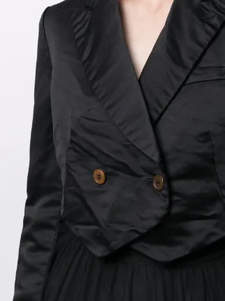 double breasted cropped jacket展示图