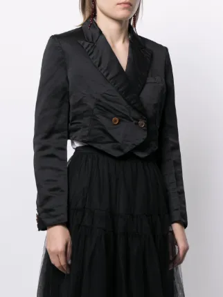 double breasted cropped jacket展示图