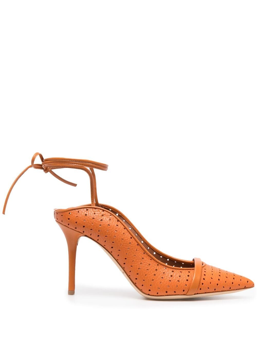 Malone Souliers Ami 85mm Perforated Pumps In Orange