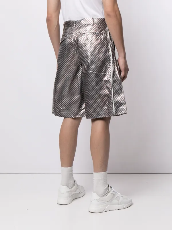 Homme Plus diamond print shimmer shorts 