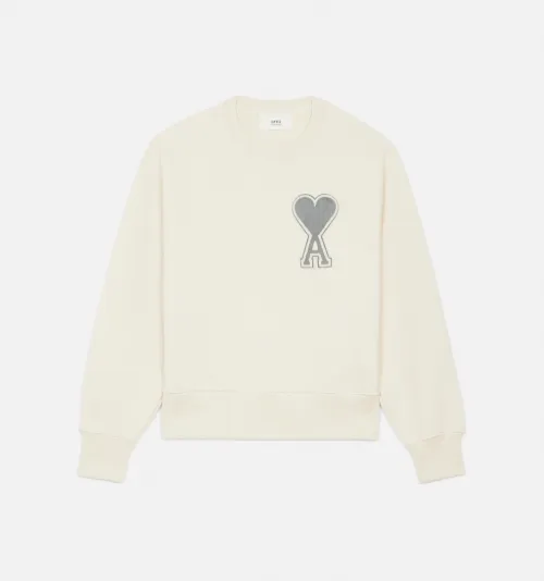 Boxy Crewneck Sweatshirt With Grey Ami 