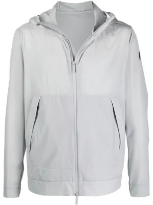 white zip up windbreaker