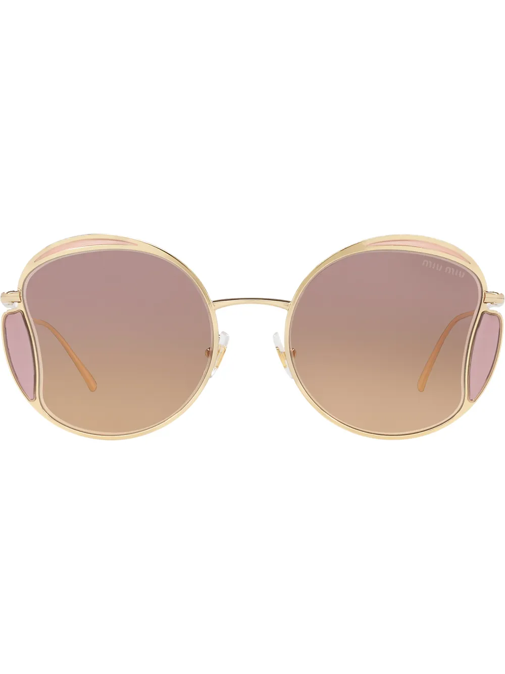 

Miu Miu Eyewear lentes de sol con armazón redonda - Rosado