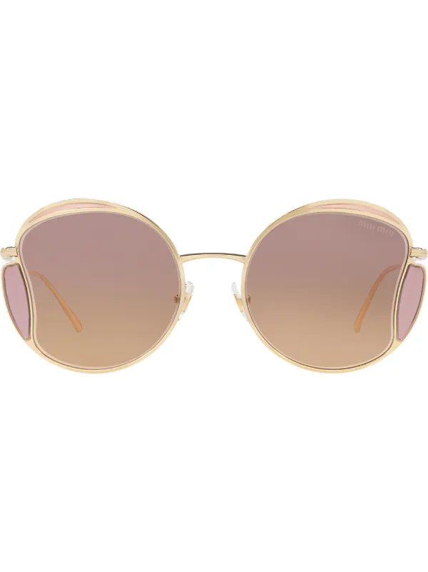 Miu Miu Eyewear Lentes De Sol Con Armazón Redonda - Farfetch
