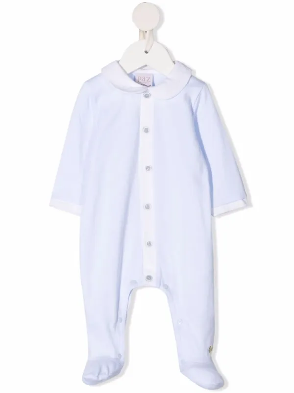 Shop Paz Rodriguez Contrast Collar Babygrow With Express Delivery Farfetch