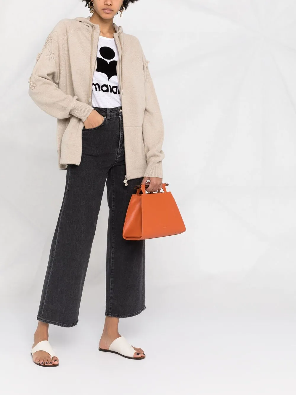Barrie Hoodie met rits - Beige