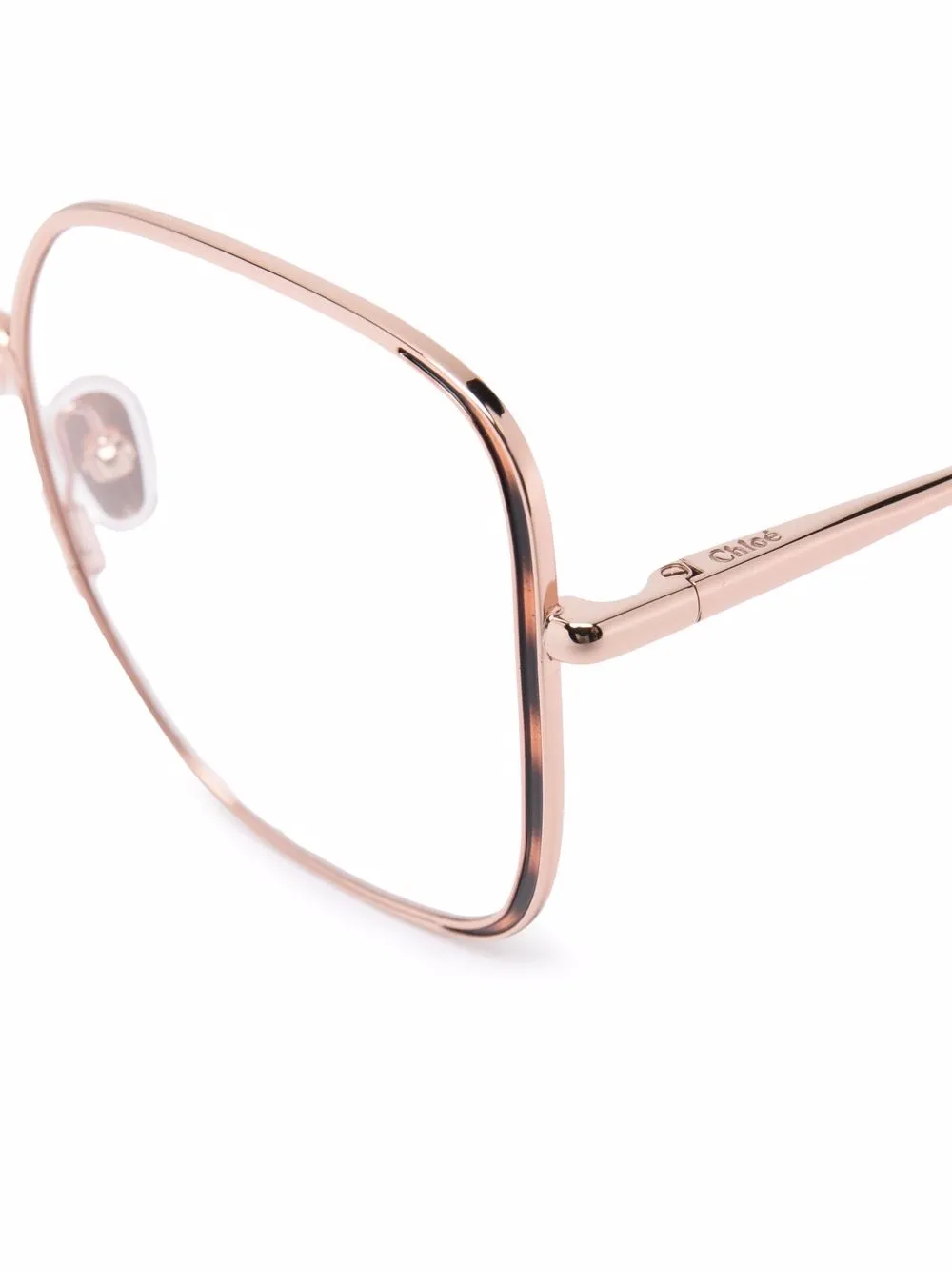  Chloé Eyewear Irene Brille Mit Eckigem Gestell   Gold 
