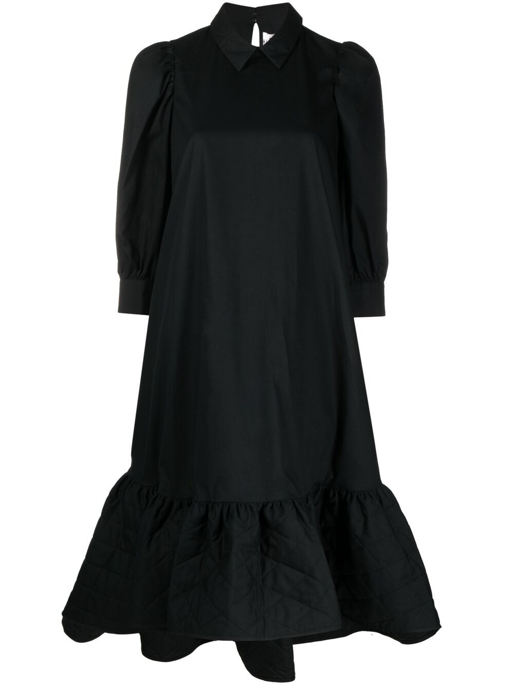 фото Comme des garçons noir kei ninomiya платье-рубашка с расклешенным подолом