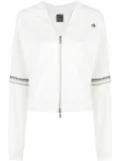 Lorena Antoniazzi side-stripe zip-up track jacket - White