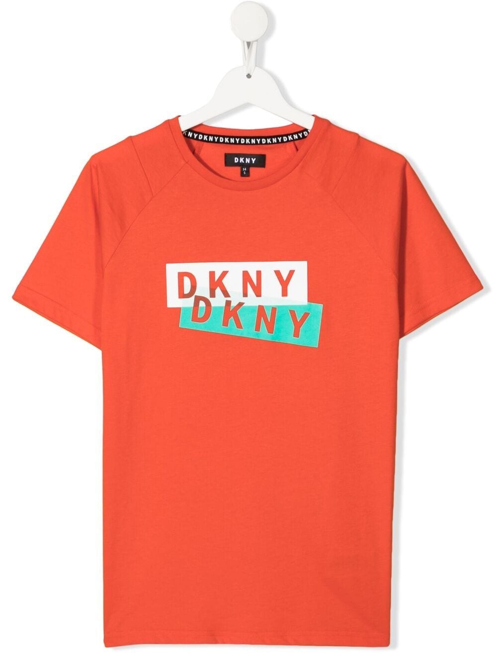Dkny Teen Logo Print T-shirt In Orange