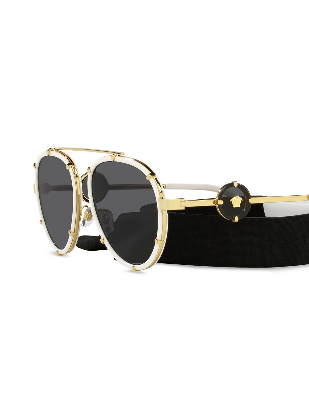 Shop Versace Pilot-style Sunglasses In White
