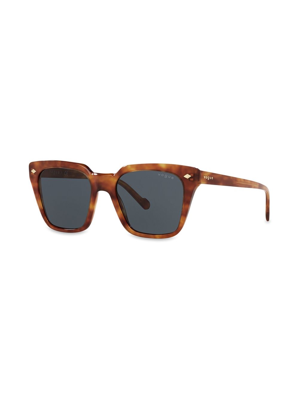 Shop Vogue Eyewear Tortoiseshell-effect Square-frame Sunglasses In Blue