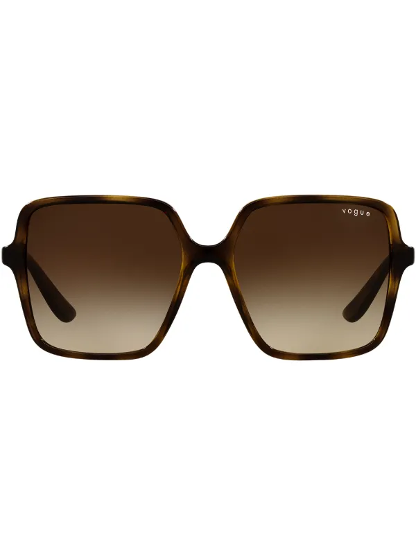 Oversized square-frame acetate sunglasses