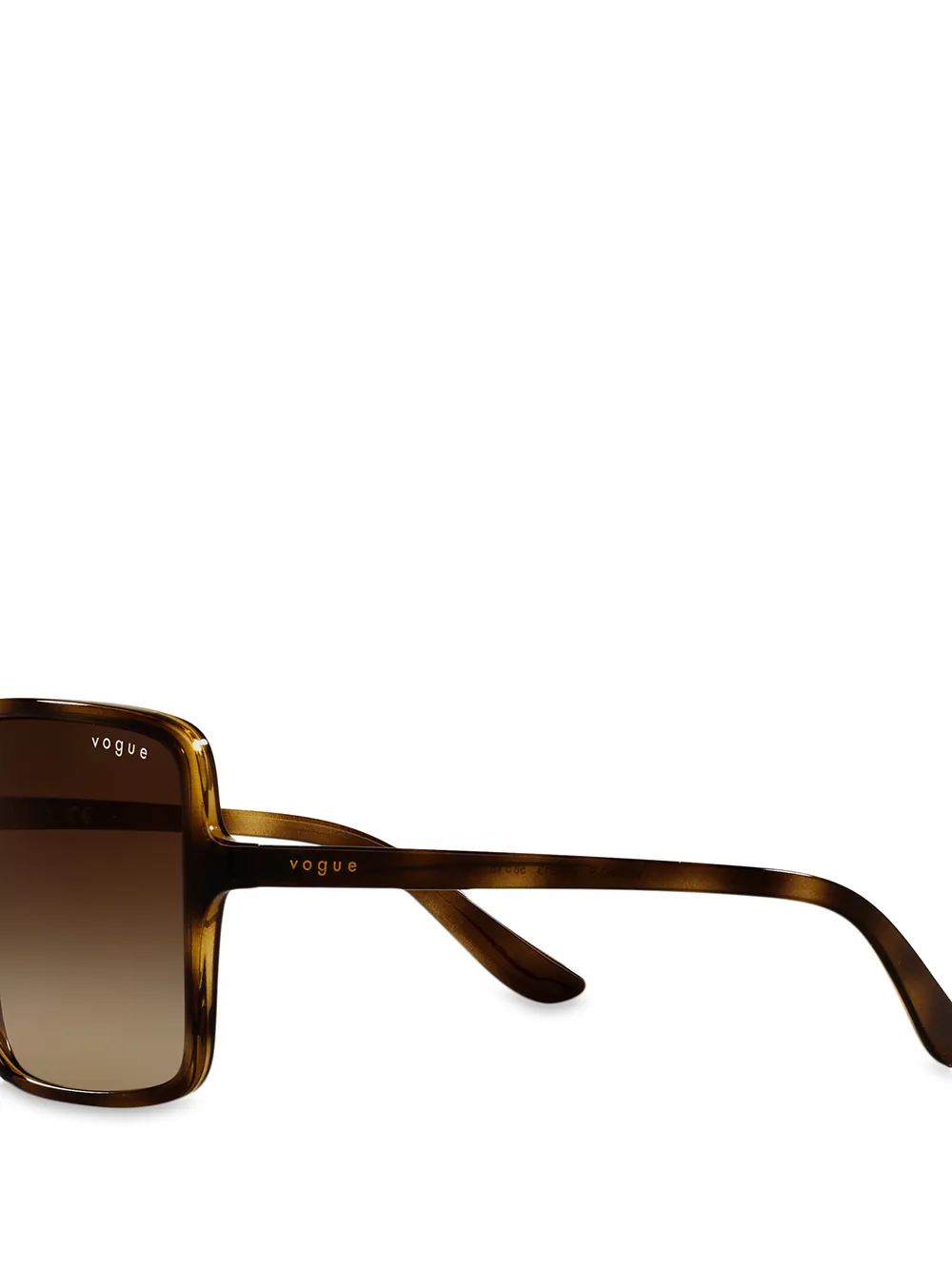 Shop Vogue Eyewear Tortoiseshell Oversized-frame Sunglasses In Brown