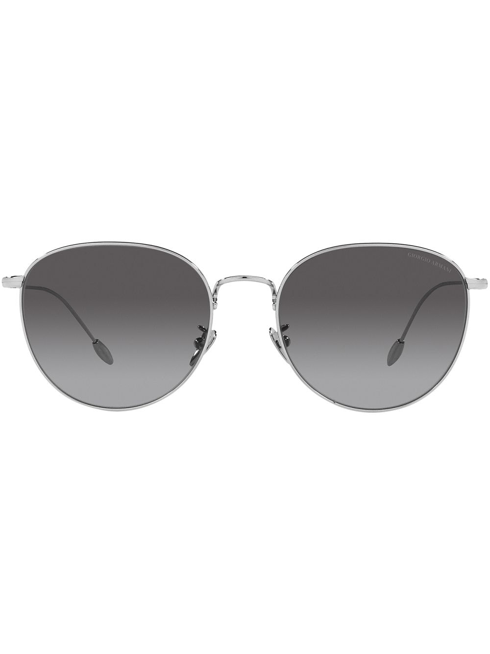 Shop Giorgio Armani Round Frame Sunglasses In Grey