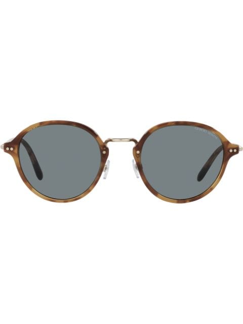 Giorgio Armani tortoiseshell-effect round-frame sunglasses 