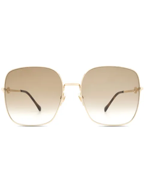 Gucci Eyewear lentes de sol oversize con detalle Horsebit