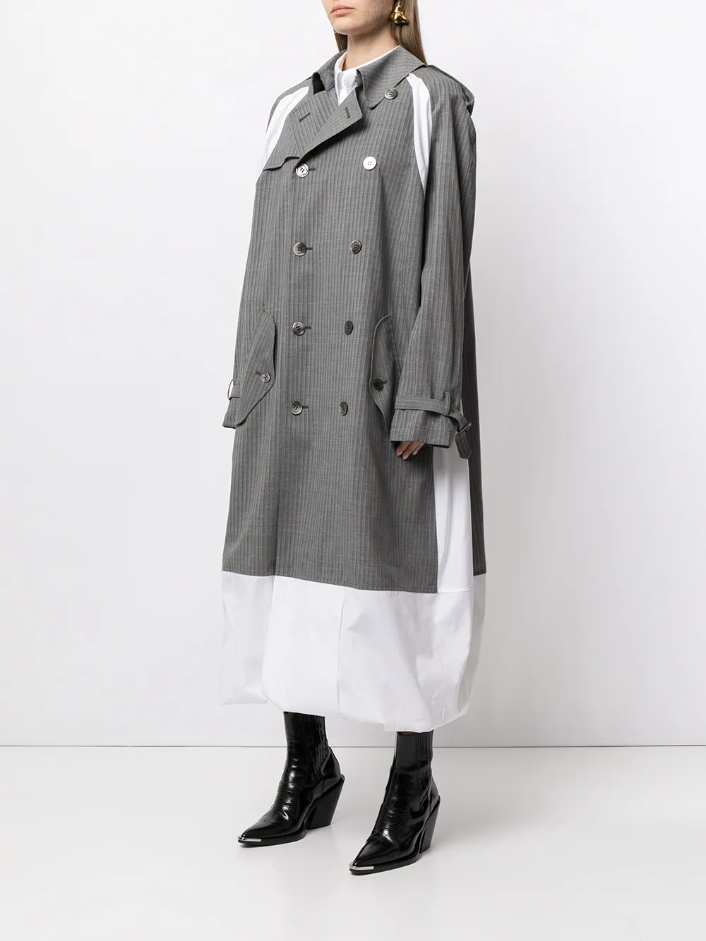 фото Junya watanabe многослойное двубортное платье-рубашка