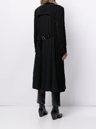 pleated front double breasted coat展示图