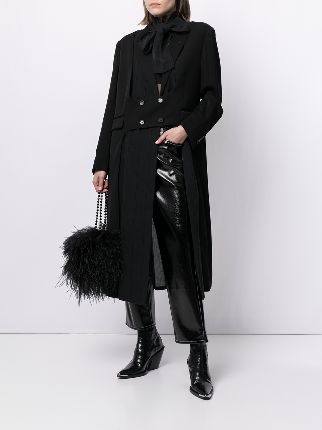 pleated front double breasted coat展示图