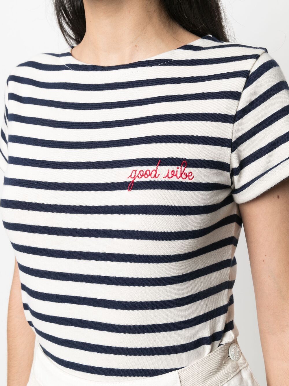 фото Maison labiche футболка с вышивкой good vibe